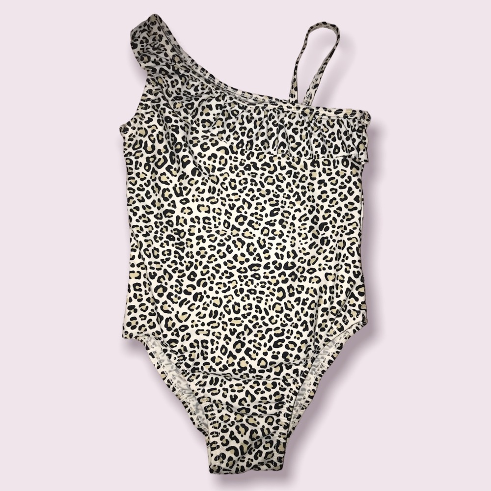 Children’s Place Girl’s Cheetah Print One-Piece Swimsuit.  Size 2T.